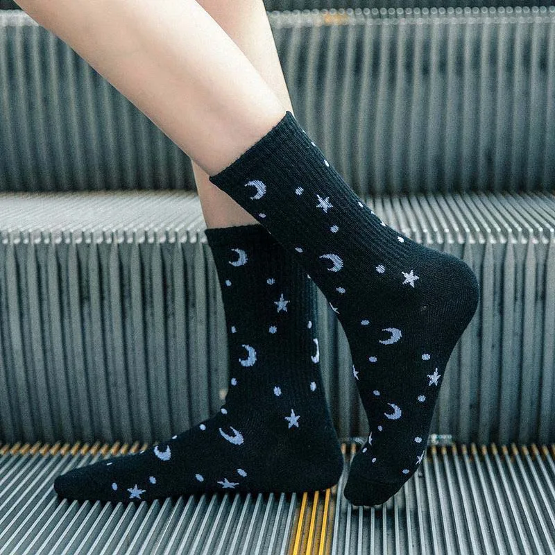 Женские хлопковые носки для скейтборда уличного хип-хоп унисекс Харадзюку