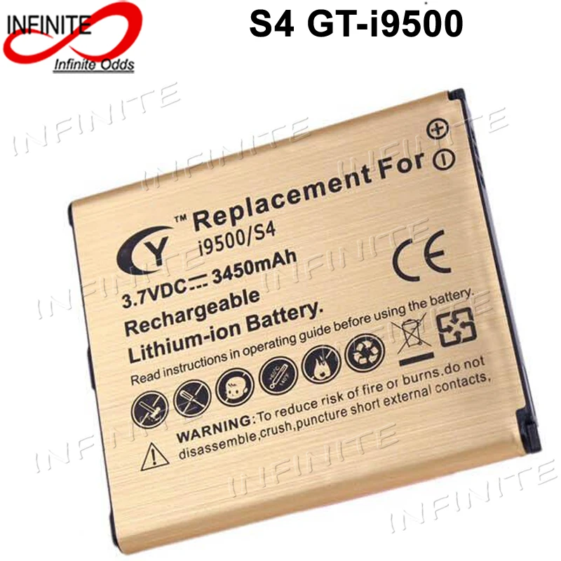 High Capacity 3450mAh Gold Battery For SAMSUNG GALAXY S4 SIV I9500 i9505 GT-i9500 | Мобильные телефоны и аксессуары