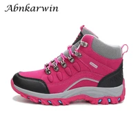 winter women ankle outdoor leather hiking boots woman trekking shoes mountain sneakers tracking treking camping trecking