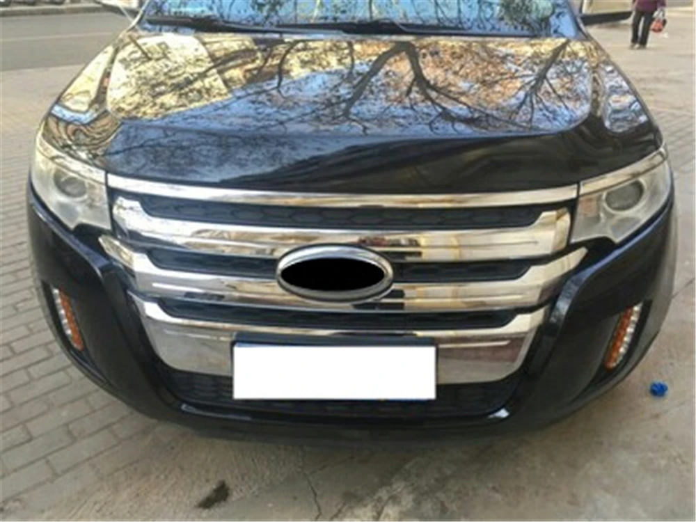 Автомобильная проблесковая 1 пара для Ford Edge 2009 2010 2011 2012 2013 DRL Светодиодный дневной светильник с желтым поворота Функция