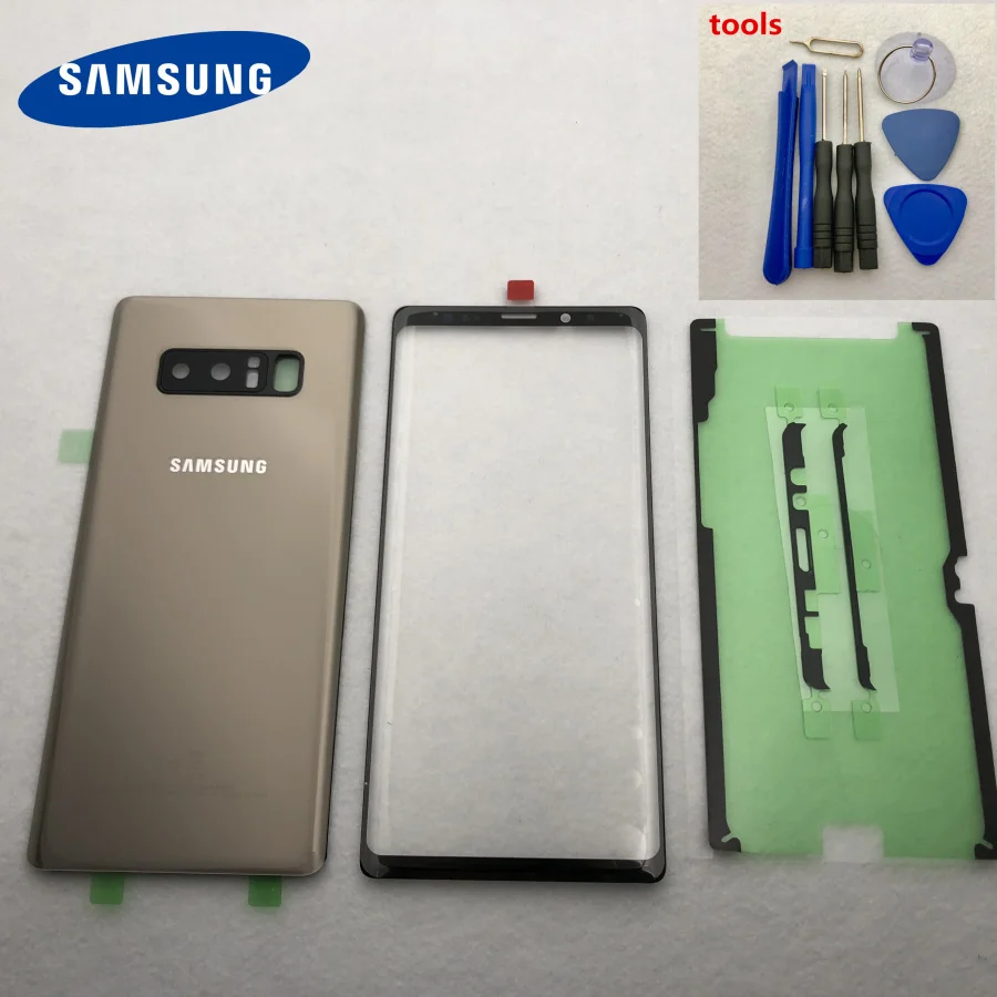 Note8 задняя крышка батарейного отсека стеклянный корпус Передний сенсорный экран
