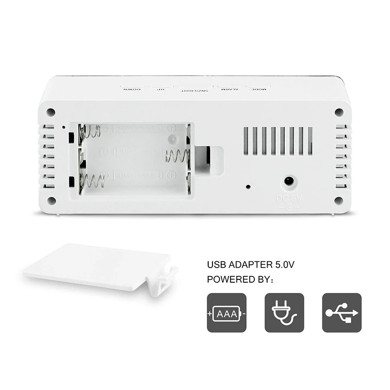 USB зарядное устройство Мини светодиодный цифровой зеркальный будильник