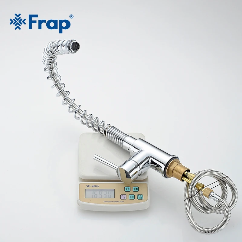 Латунный смеситель Frap Y40065 поворотный кран для кухни крепление на раковину