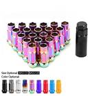 20 шт.компл. сталь 50 мм M12 * 1,5 M12x1.25 гоночное автомобильное колесо гайки болты с ключом для Subaru