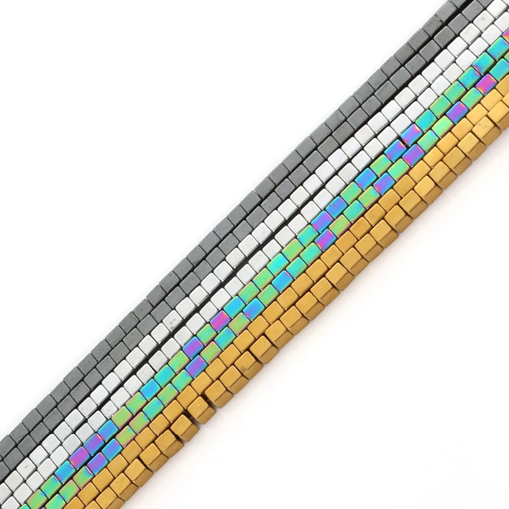 NiceBeads около 140 шт. натуральный камень с черным/золотым/радужным покрытием Кубик из