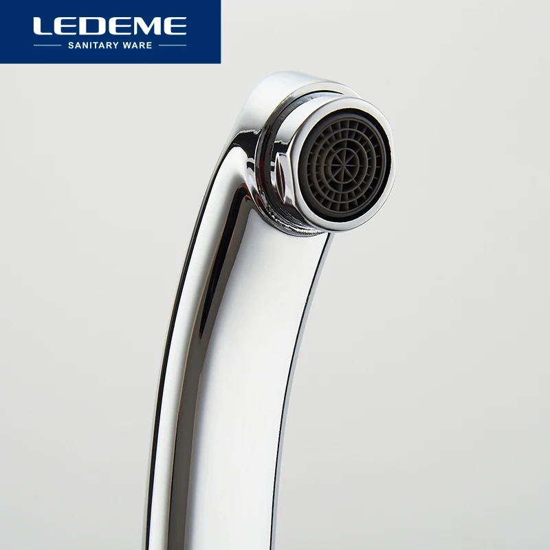 LEDEME Смеситель для кухни с гайкой латунь Цвет: хром L4913|kitchen faucet|water tapkitchen faucet handle |