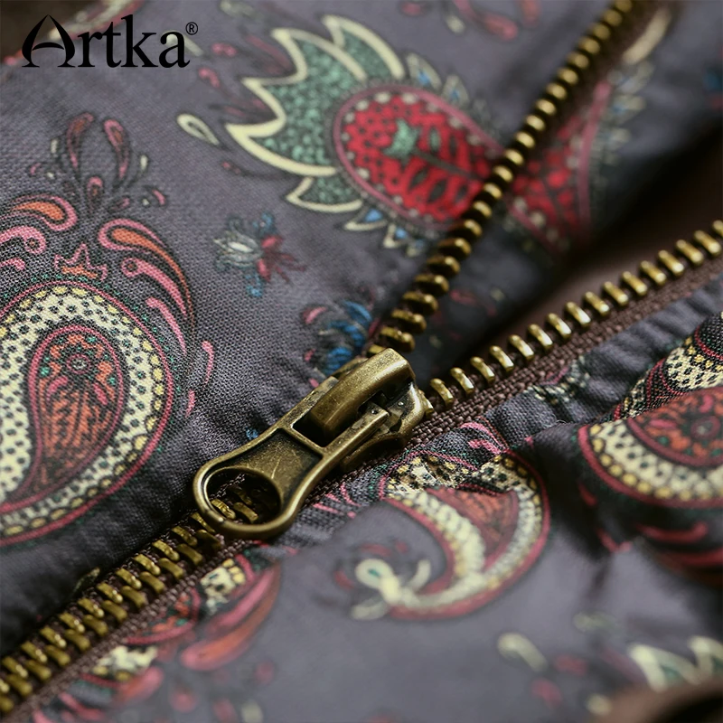 ARTKA Зимняя парка женский пуховик Осенняя женская верхняя одежда лоскутное