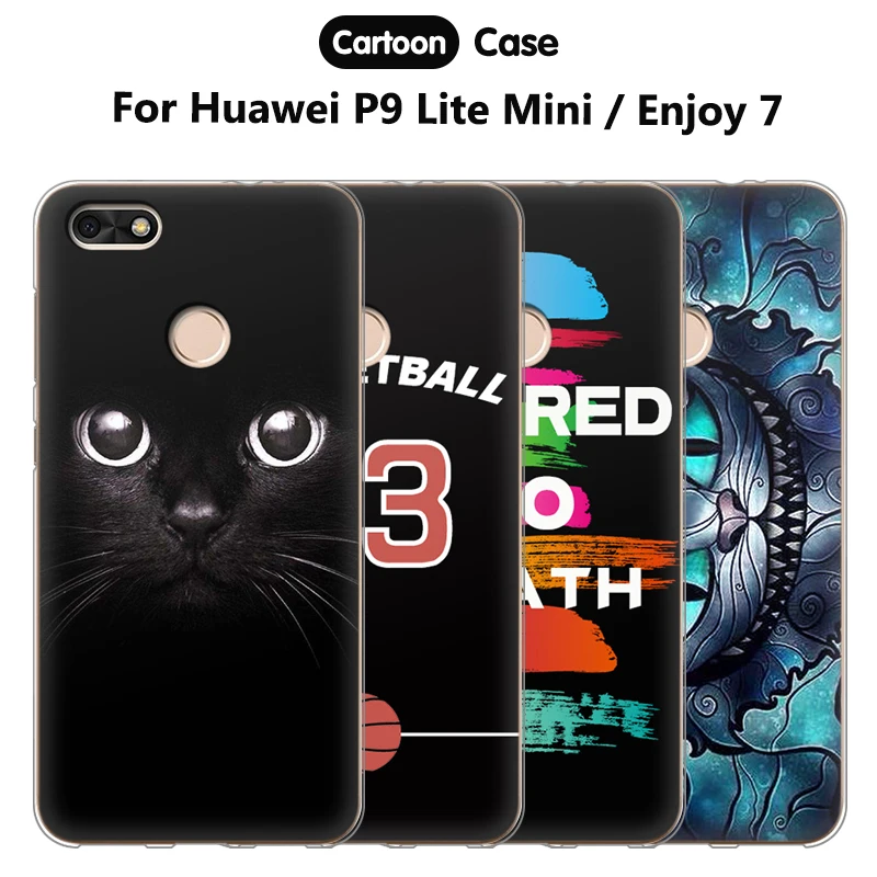 JURCHEN TPU мягкий чехол для Huawei P9 Lite мини силиконовый телефона 3D милый мультяшный