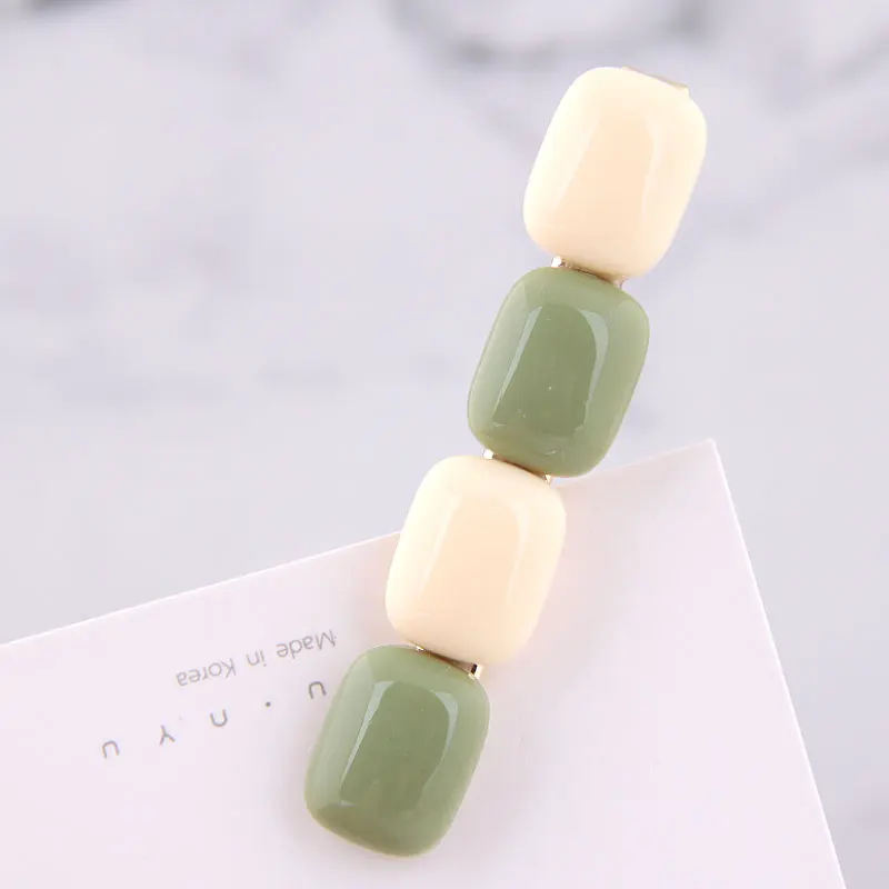 Women Girls hijab pins Side Hair Clip Candy Color Acrylic stone Pins Colored Jewelry | Украшения и аксессуары