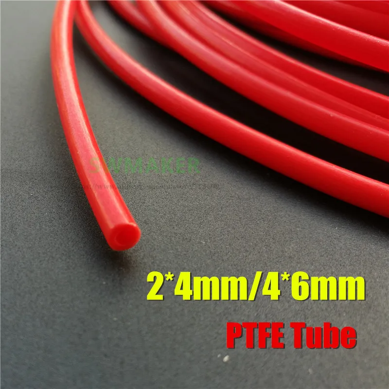 1 метр красного цвета ПТФЭ труба Запчасти для 3D принтера RepRap Rostock J head Hotend Bowden