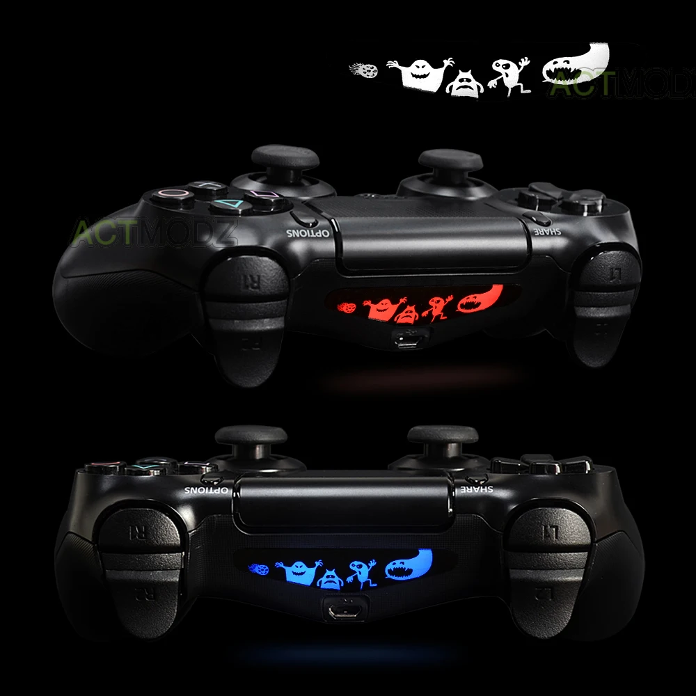 Череп Призрак светодиодный светильник бар кожи стикер для PS4 Slim Pro игровой контроллер