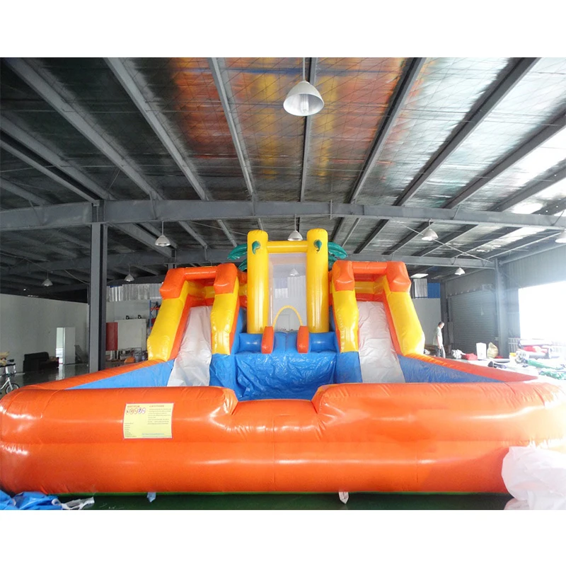 Надувная водная горка из ПВХ гигантский бассейн для детей|giant inflatable water slide|giant