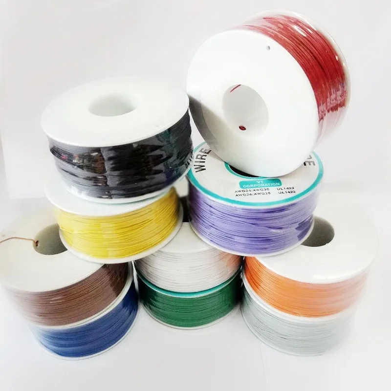 30AWG 0 5 мм платы полет Перемычка ОК линия Обёрточная бумага ping Гибкая изоляция