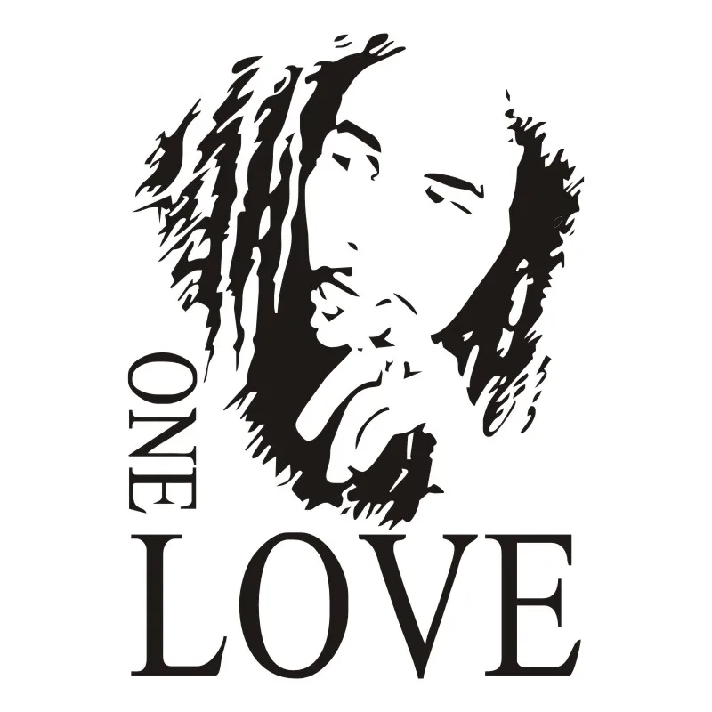Bob Marley One Love Цитата стены Стикеры DIY Съемный современные настенные надписи для
