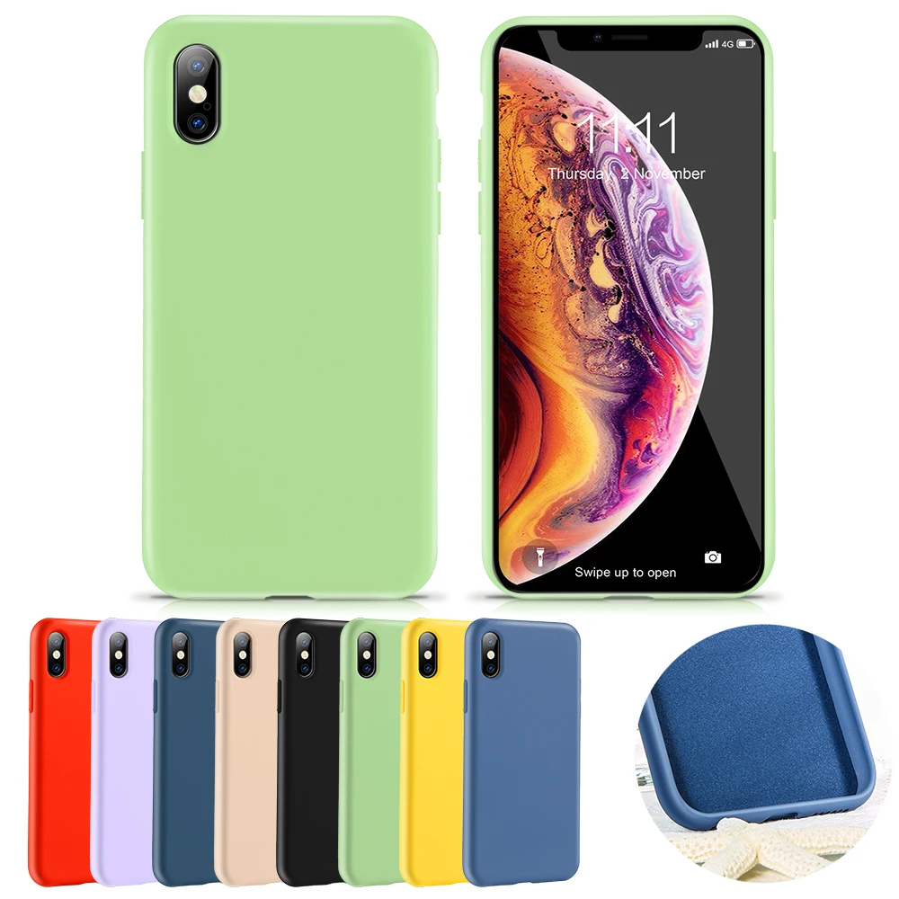 Силиконовый чехол для iPhone 11 Pro MAX XS XR X 8 7 6 6S Plus|Бамперы| |