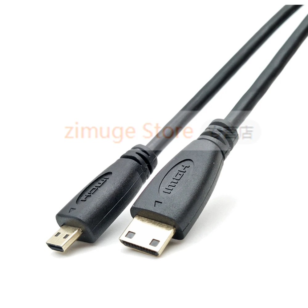 Мини-micro HDMI папа-папа HDMI адаптер из чистой меди линия высокого качества антенный кабель