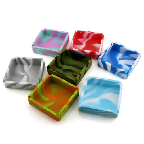 Квадратная силиконовая пепельница ударопрочные Чехлы Для Хранения Сигар