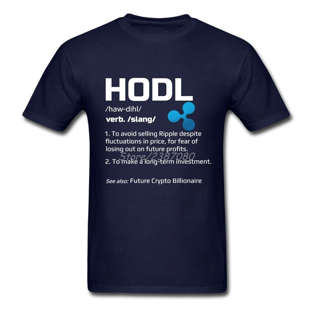 HODL определение пульсация футболки с надписями Big Размеры короткими рукавами