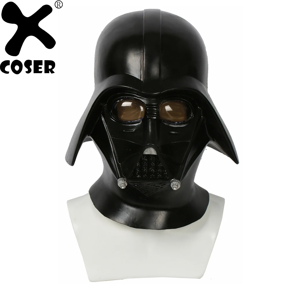 XCOSER новый черный рыцарь Дарт Вейдер шлем Косплей Реквизит полный голова костюм