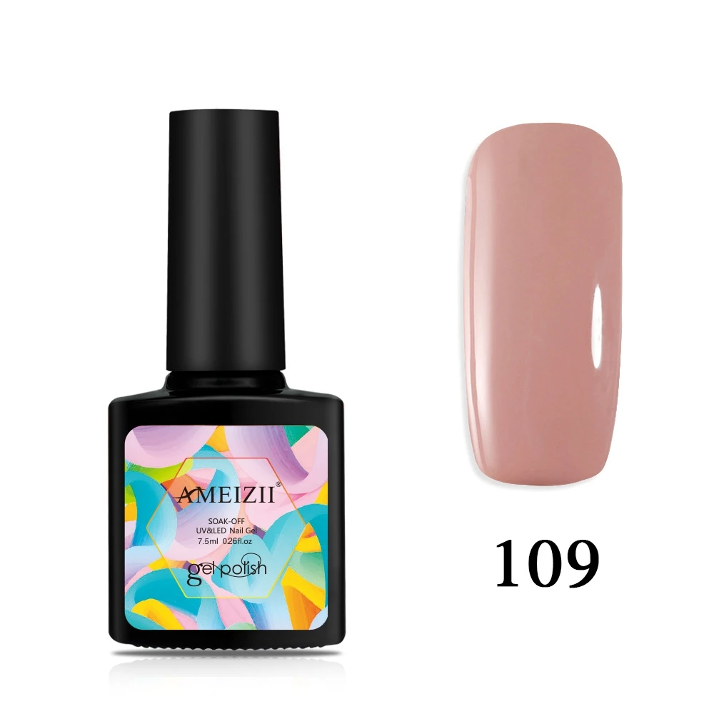 109 AMEIZII, Гель-лак для ногтей, замачиваемый, УФ светодиодный, для дизайна ногтей, для маникюра, верхнее Базовое покрытие, Полупостоянный Праймер, Гель-лак для ногтей - Цвет: 109