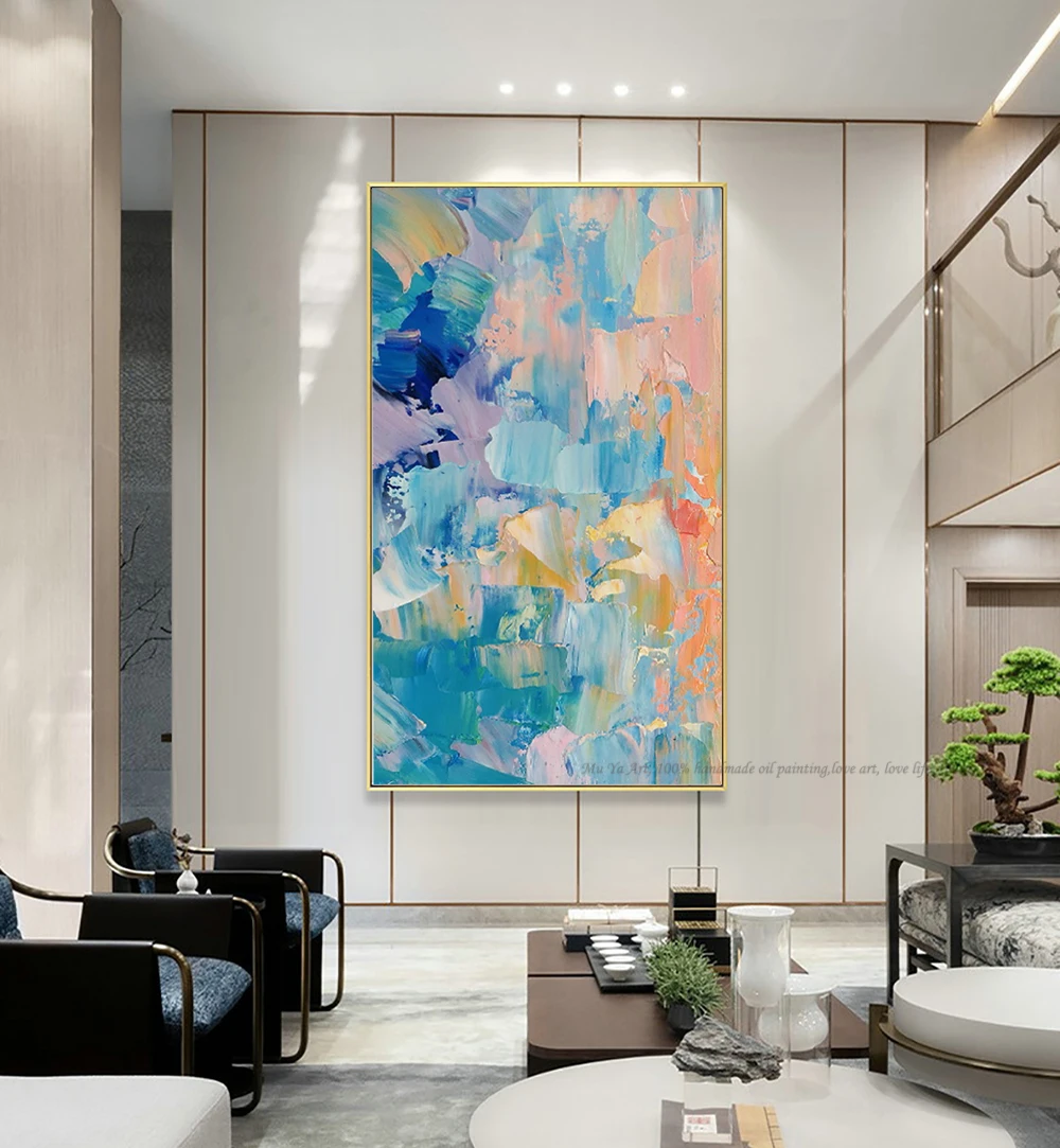 Ручная роспись pinturas al oleo abstractas laminas decorativas pared cuadros холст винтажная живопись Настенная живопись Гостиная Искусство