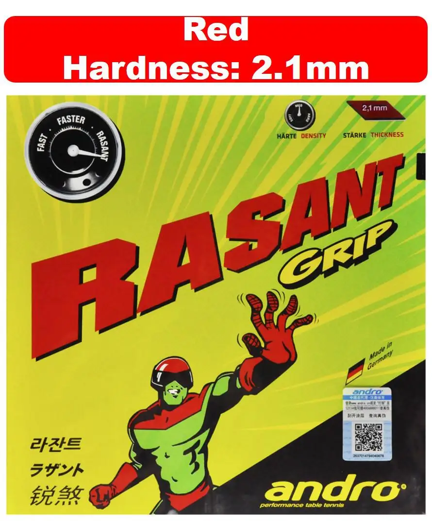 Andro настольный теннис резиновый Rasant Beat Powergrip Прыщи В пипсах-В пинг понг Губка Tenis De Mesa - Цвет: G red