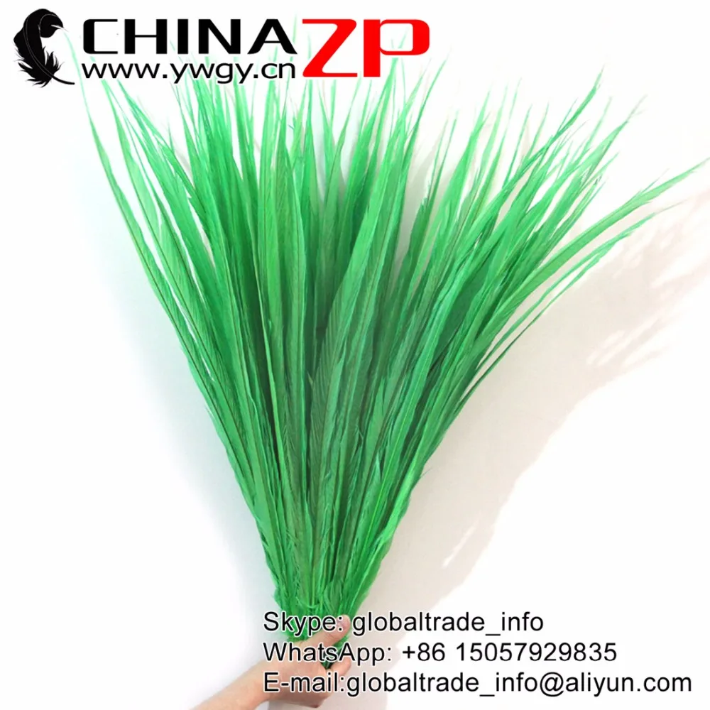 Перья CHINAZP 65 ~ 70 см (26 28 дюймов) красивый цвет блестящий зеленый окрашенный длинный