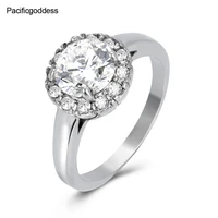 cz stone ring crown shape for wedding engagement rings for unisex gifts