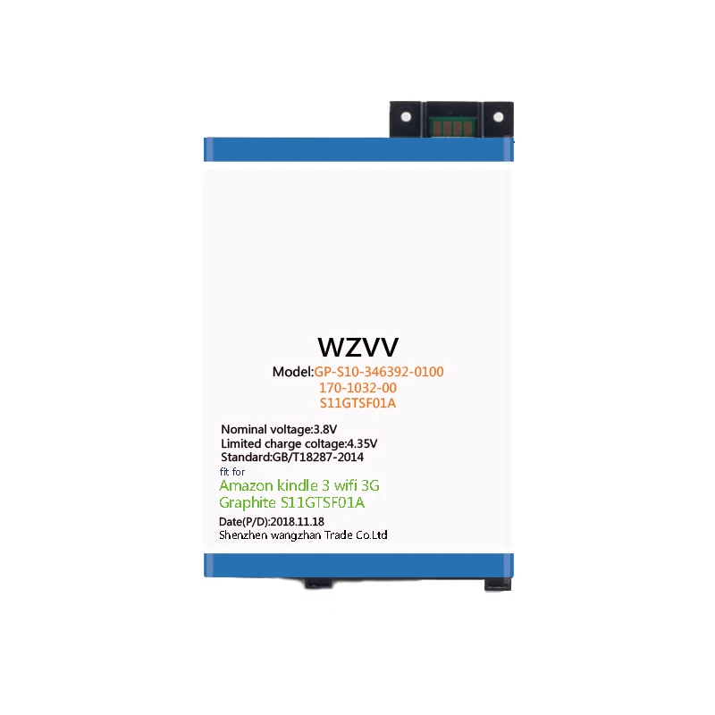 Wzvv 2600 mAh Li-iPolymer батарея S11GTSF01A для Amazon Kindle 3 wifi 3g графитовые батареи | Мобильные