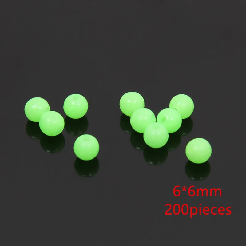 200 шт. светящиеся поплавки для рыбалки светящиеся/круглые бусины буй аксессуары