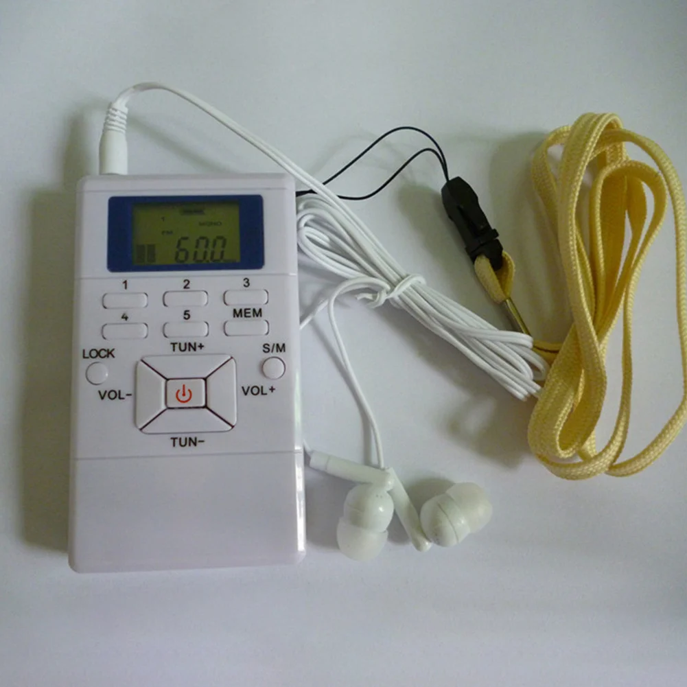 Радио ЖК-дисплей мини FM портативная цифровая Встроенная антенна двухканальный