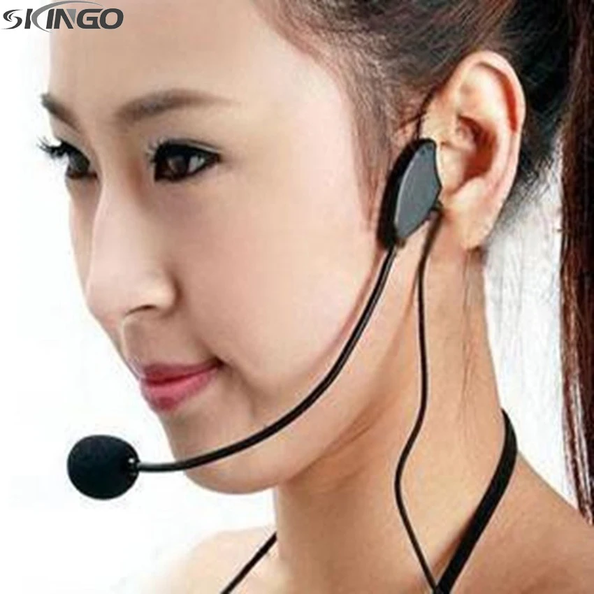 Оптовая продажа 3 5 мм проводной микрофон гарнитура динамик подставка для