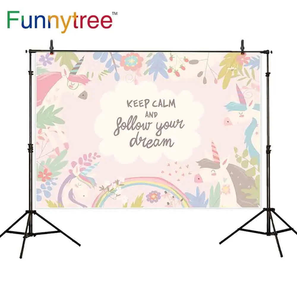 Фотофоны Funnytree розовые облака рамка мечта цветы Радуга Красочный Милый ребенок