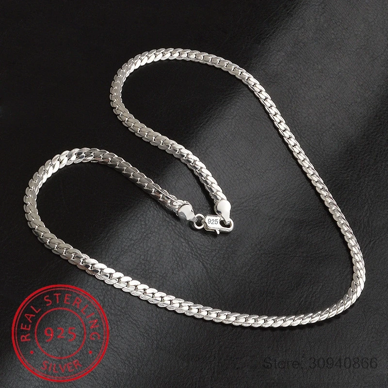 ORSA JEWELS серебряное ожерелье из натуральной 925 пробы, цепочка на цепочке с застежкой "Лобстер" для женщин и мужчин, ожерелье на цепочке, ювелирное изделие,, подарок OSC07