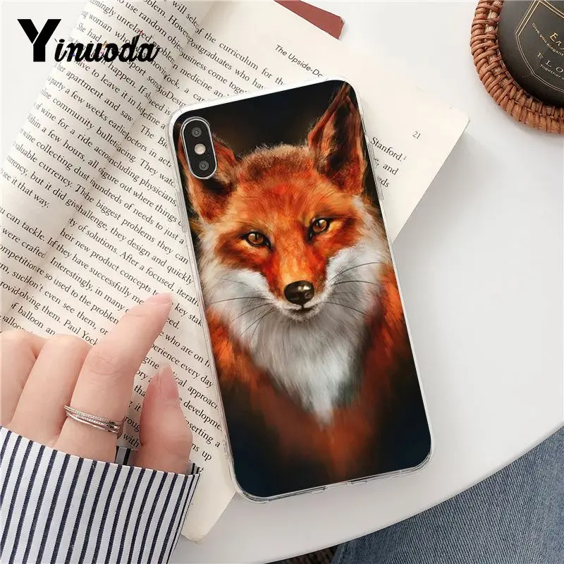 Роскошный чехол для телефона Yinuoda fox is sleeping с уникальным дизайном iPhone 8 7 6 6S Plus X XS MAX