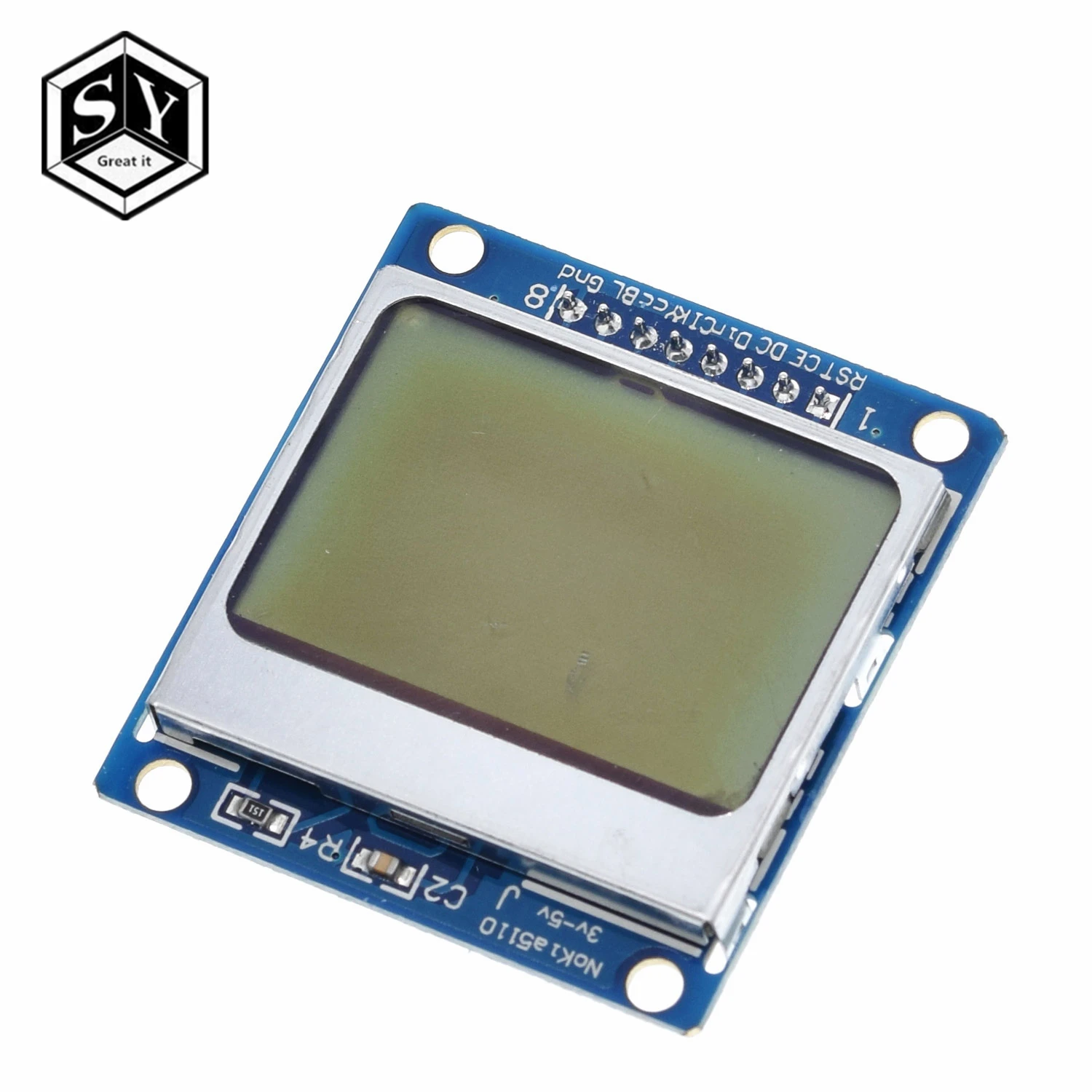 Умная электроника lcd модуль Дисплей монитор синий устройство подсветки PCB 84*48 84x84 ЖК-дисплей 5110 Nokia 5110 Экран для Arduino