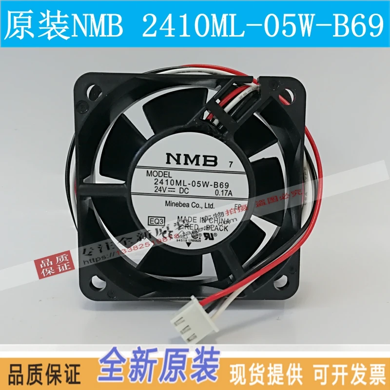 

Новый NMB-MAT NMB 2410ML-05W-B69 6025 DC24V0.17A частоты Вентилятор охлаждения