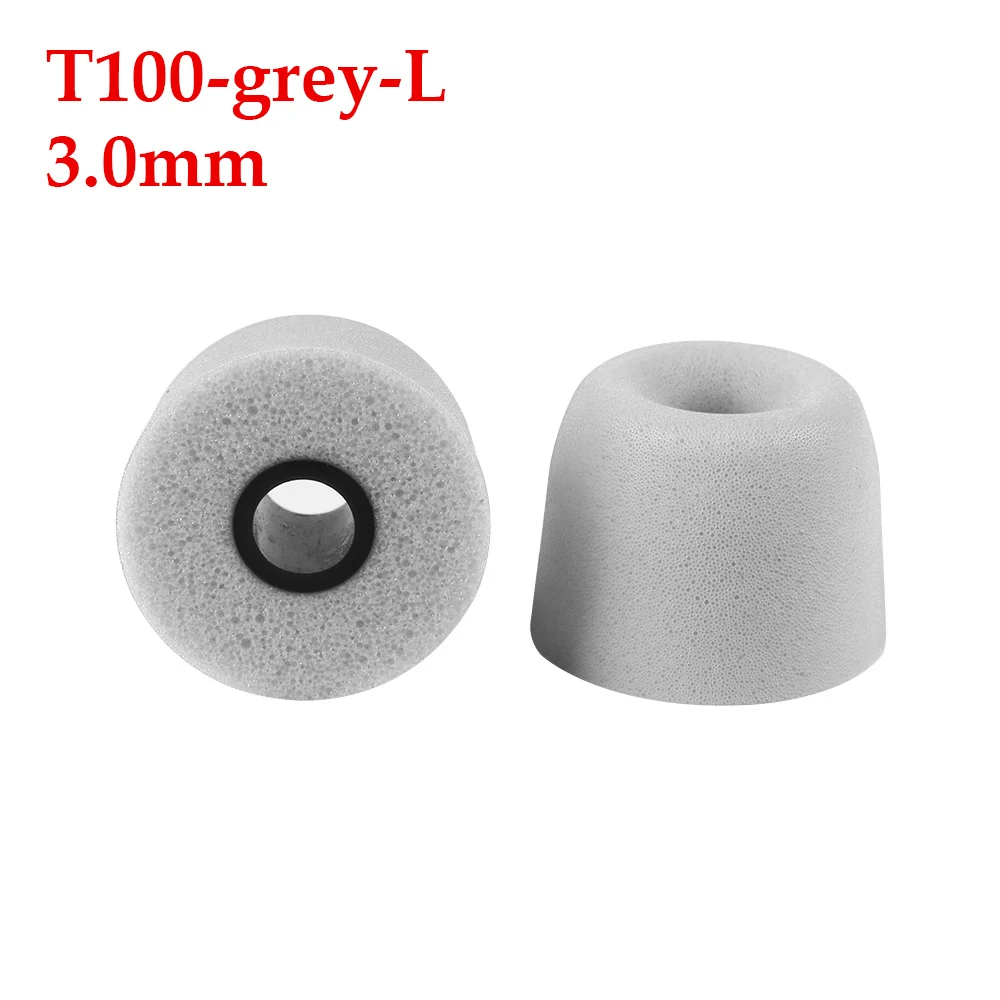 T100 L grey 1 Pair/Set Universal Memory Foam Earbuds T100 Ear tips for In-Ear Earphone Noise Isolating Super Comfort - Цвет: T100 L grey