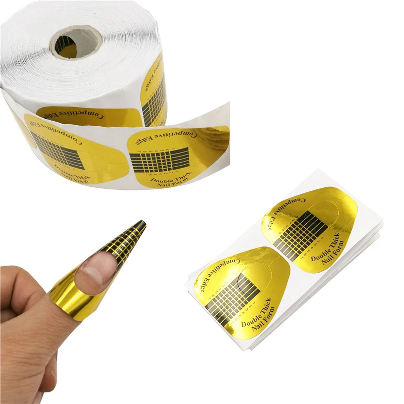 Mtssii 20 шт./100 шт. Профессиональный Nail Forms Акриловые Curve наращивания ногтей наклейки U