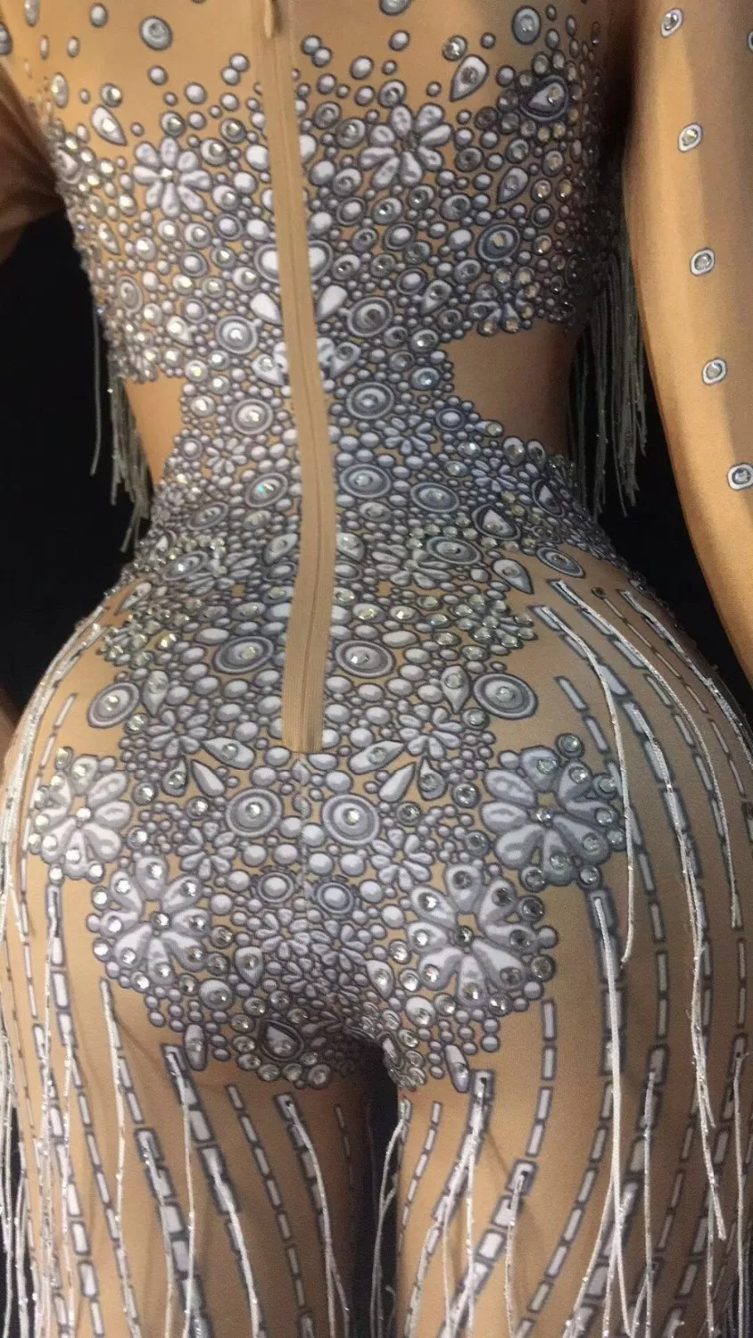 Женский сценический танцевальный костюм эластичный комбинезон из спандекса с