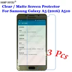 3 шт.лот для Samsung Galaxy A5 (2016) A5100 A510 5,2 дюйма HD ПрозрачнаяАнтибликовая матовая защитная пленка для переднего экрана сенсорная пленка