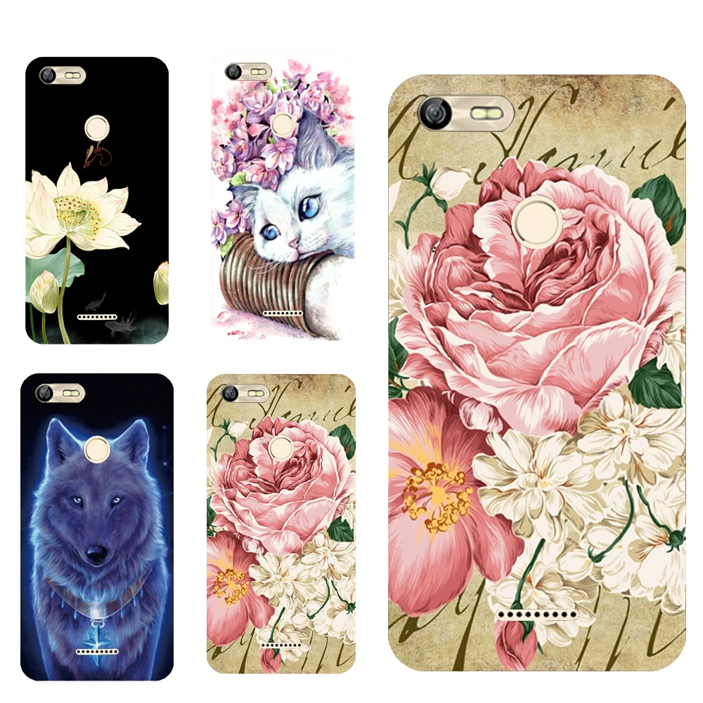 Чехол для BQ 5204 Black Lotus Flower чехол Strike Selfie Animal с цветочным рисунком
