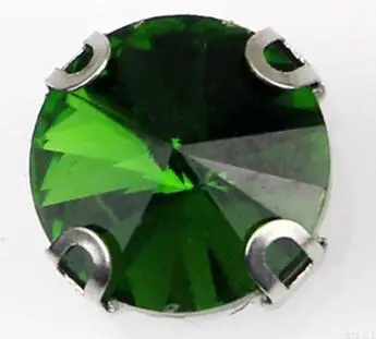 grass green Больше цветов белый K D коготь настройки 8 мм~ 18 мм круглые Rivoli Форма пришить стеклянные прозрачные Стразы Бисер для одежды аксессуары отделка - Цвет: grass green