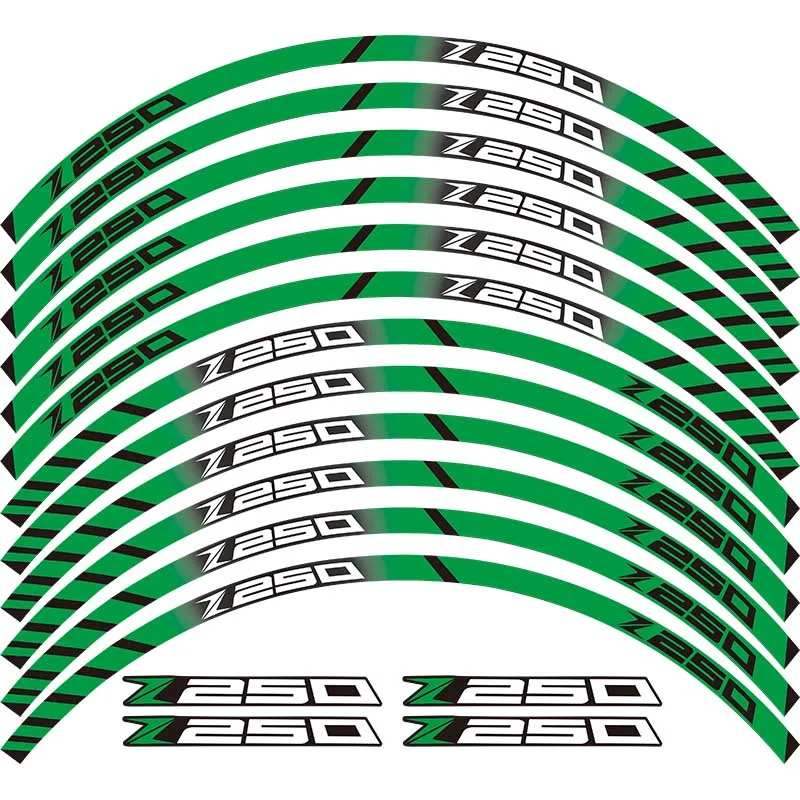 

12 X Thick Edge Outer Rim Sticker Stripe Wheel Decals FIT for ALL kawasaki Z250
