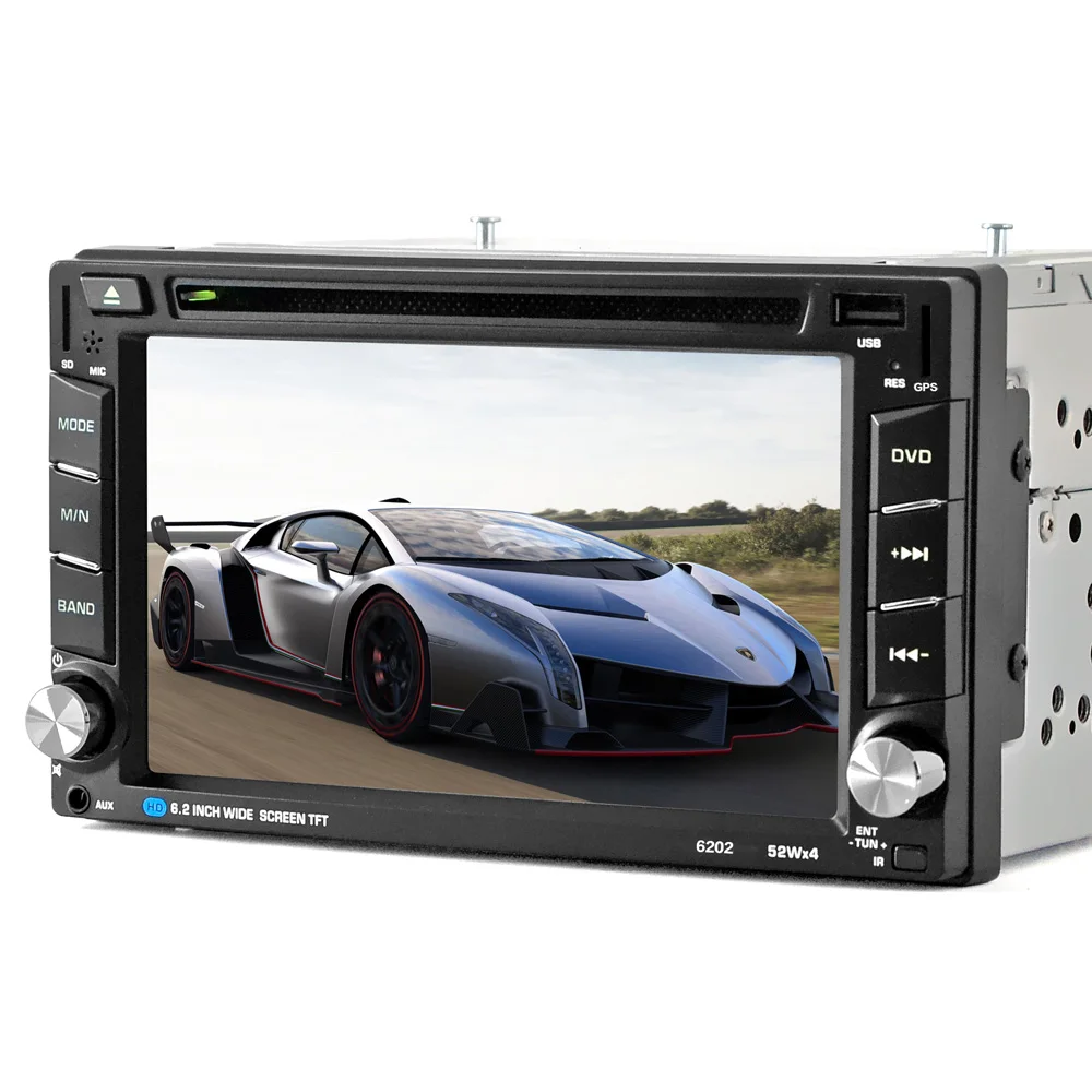 Универсальный 6 2 дюймовый Din Автомобильный Bluetooth Сенсорный CD DVD плеер стерео MP3 AUX FM