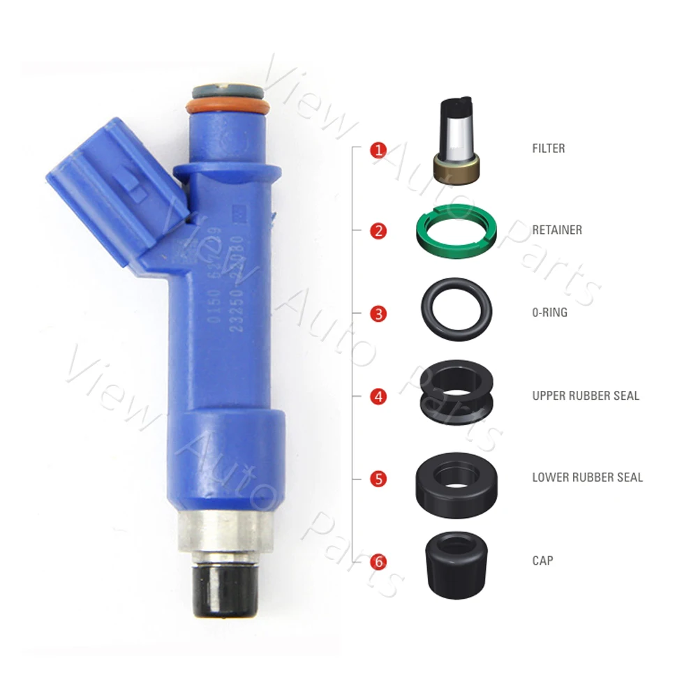 Free Shipping 200 sets For OEM23250-22080 04-08 Toyota Corolla &amp Matrix 1.8L Fuel Injector Repair Service Kits VD-RK-0207 | Автомобили