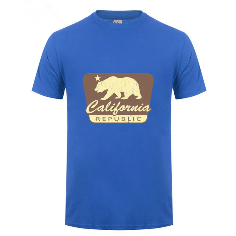 Медведь California Republic флаг забавная футболка для Для мужчин лучшие предложения