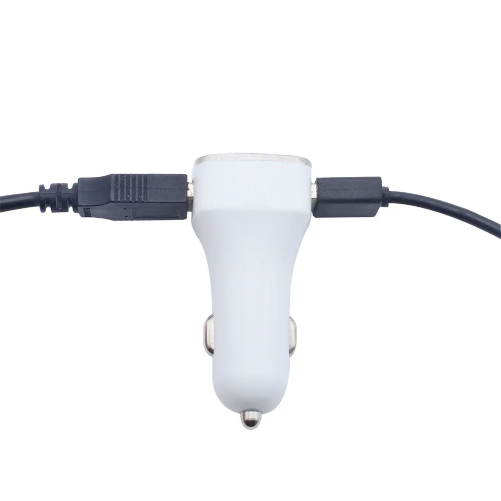 Франшиза сторона двойной USB 2 порта свет автомобильное зарядное устройство
