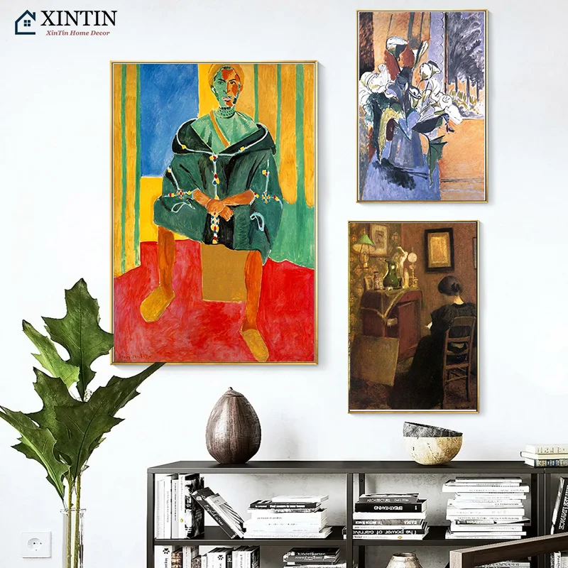 Космический город Анри Матисс Fauvism чтение женщины холст картины Винтаж Плакат из