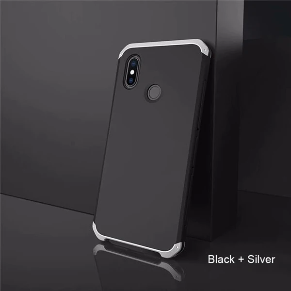 Black Silver Soinmy Redmi Note 7 металлический чехол для Xiaomi Redmi Note 7 Чехол Алюминиевый жесткий PC Coque чехол для Redmi Note 7 Pro Чехол Note7 Fundas - Цвет: Black Silver